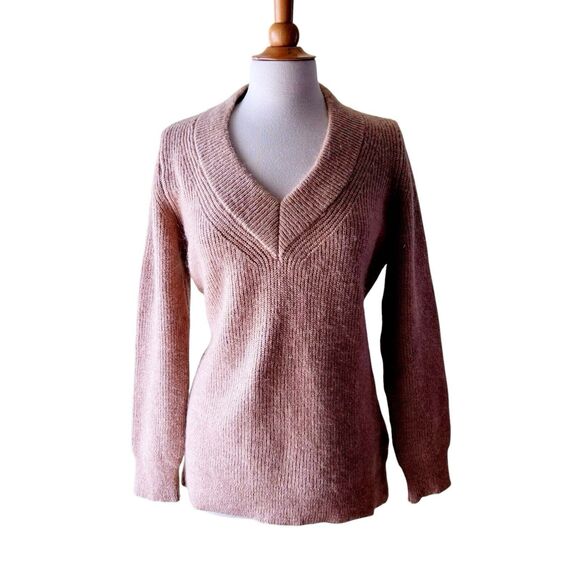 Zara Oatmeal Beige Mohair Wool Blend Sweater - Large - Picture 5 of 8